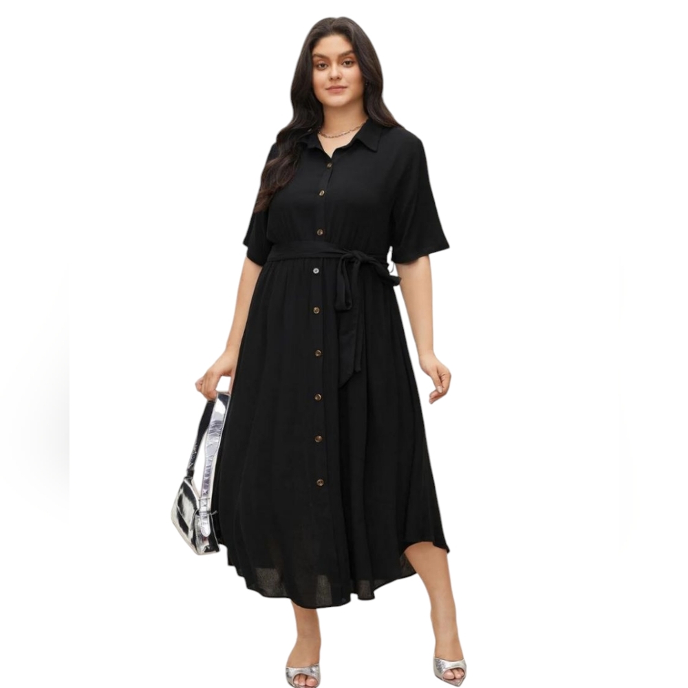 NEW BLOOMCHIC black Shirtdress 30